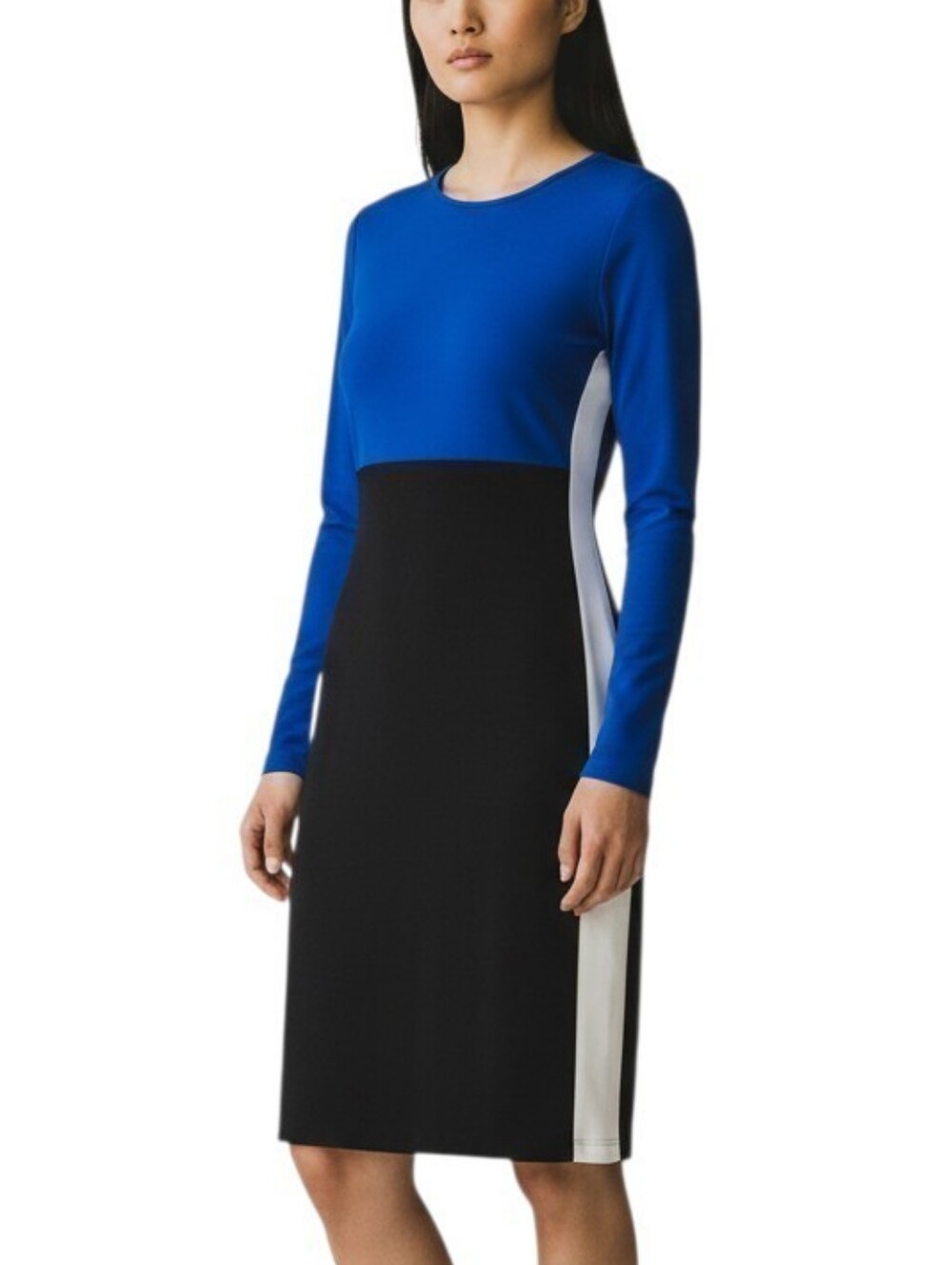 *NWT* Ralph Lauren Royal Blue, Black and White Long-Sleeve Sheath Dress Size 12